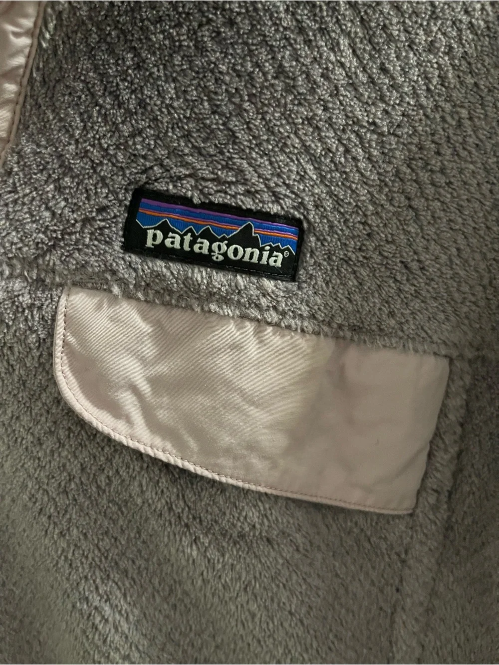 Patagonia Lavender Teddy Fleece Snap Pullover Jacket